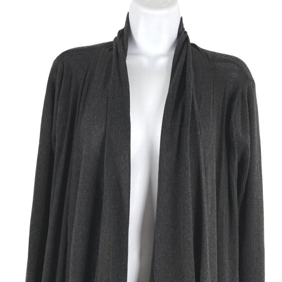 Lululemon Open Front Cardigan Sweater Size 10 Charcoal Cashmere Blend CJ-1738 - Picture 3 of 7